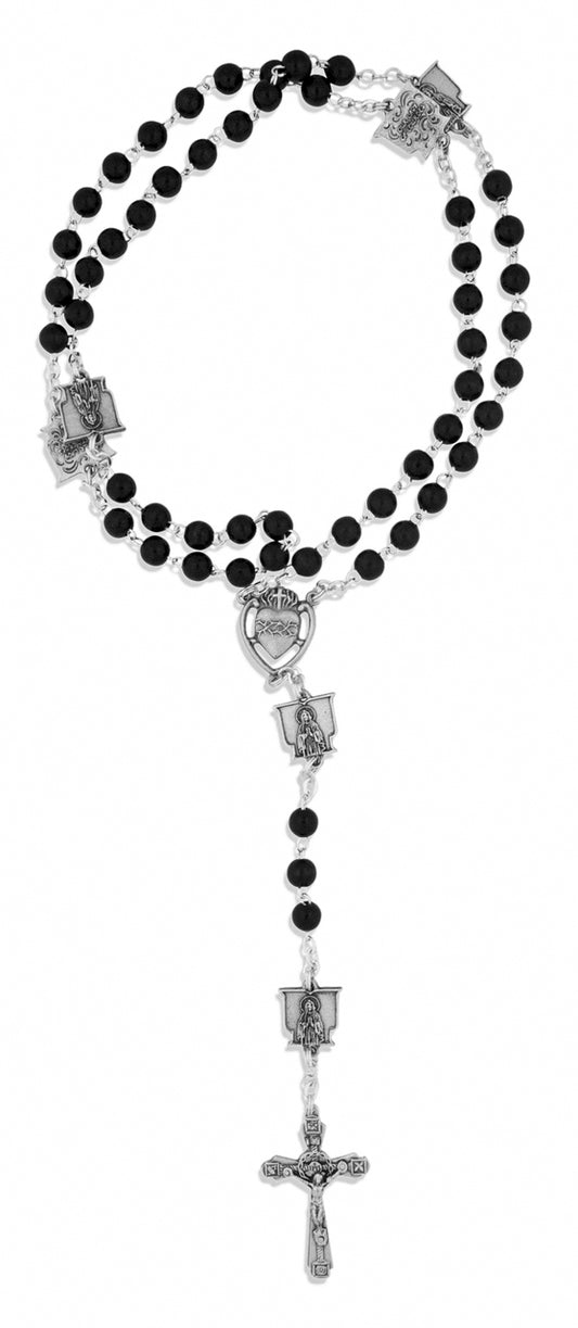 Immaculate Conception Rosary with Wood Beads