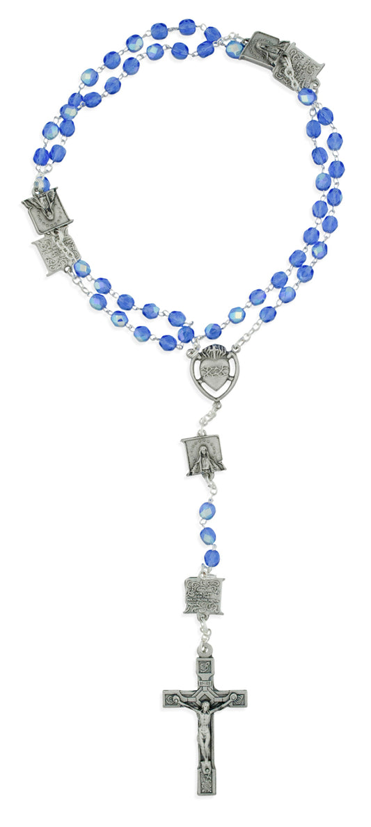Our Lady of Lourdes Crystal Rosary - Made in Italy by Vatican Imports