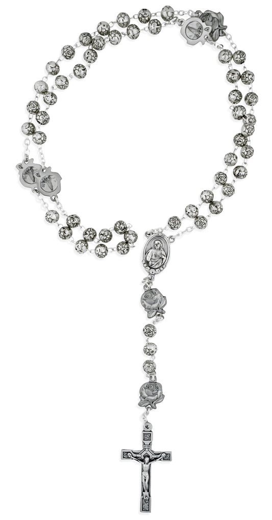 Our Lady of Fatima Rosary with Rosette Beads - Vatican Imports