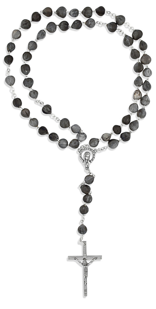 Job's Tears Catholic Rosary with Case - Vatican Imports