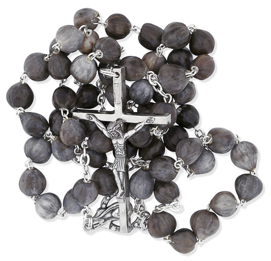 Job's Tears Catholic Rosary with Case - Vatican Imports