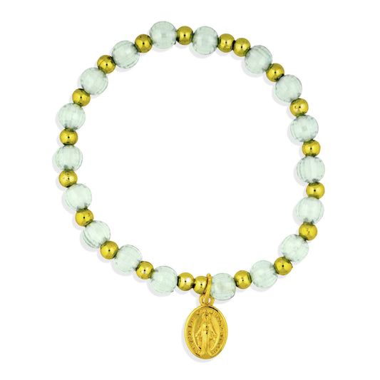 Catholic Stretch Bracelet with Miraculous Medal