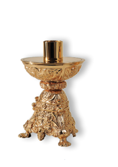 Altar Candlesticks | Textured Bronze - Bas Relief
