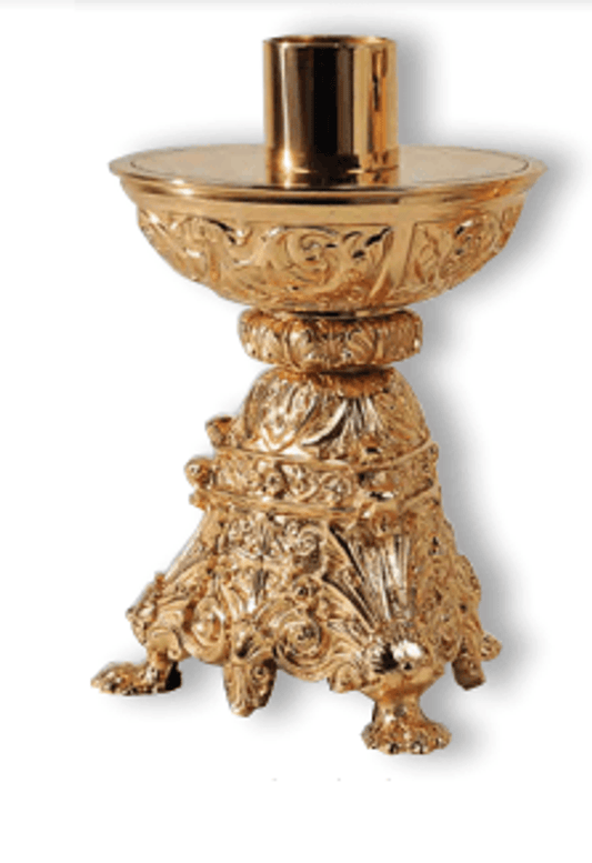 Altar Candlesticks | Combination of Satin & Polish Bronze | High Polish Bronze