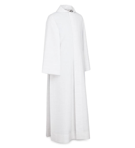 Server Alb in White Terlenka Fabric by Slabbinck – Washable, Crease-Resistant Alb for Altar Servers, Choristers, and Lectors -Large