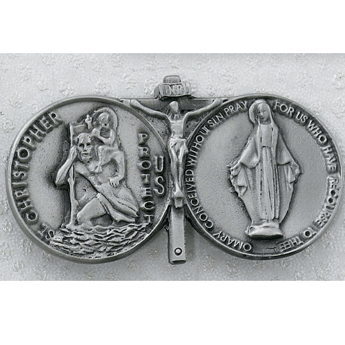 ST CHRIS/MIRACULOUS VISOR CLIP