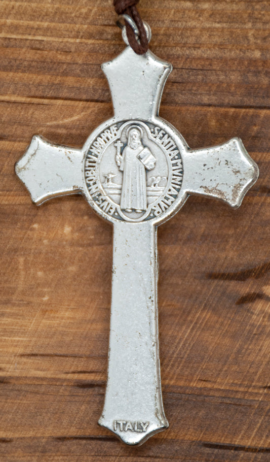 3" Saint Benedict Latin Style Crucifix Pendant