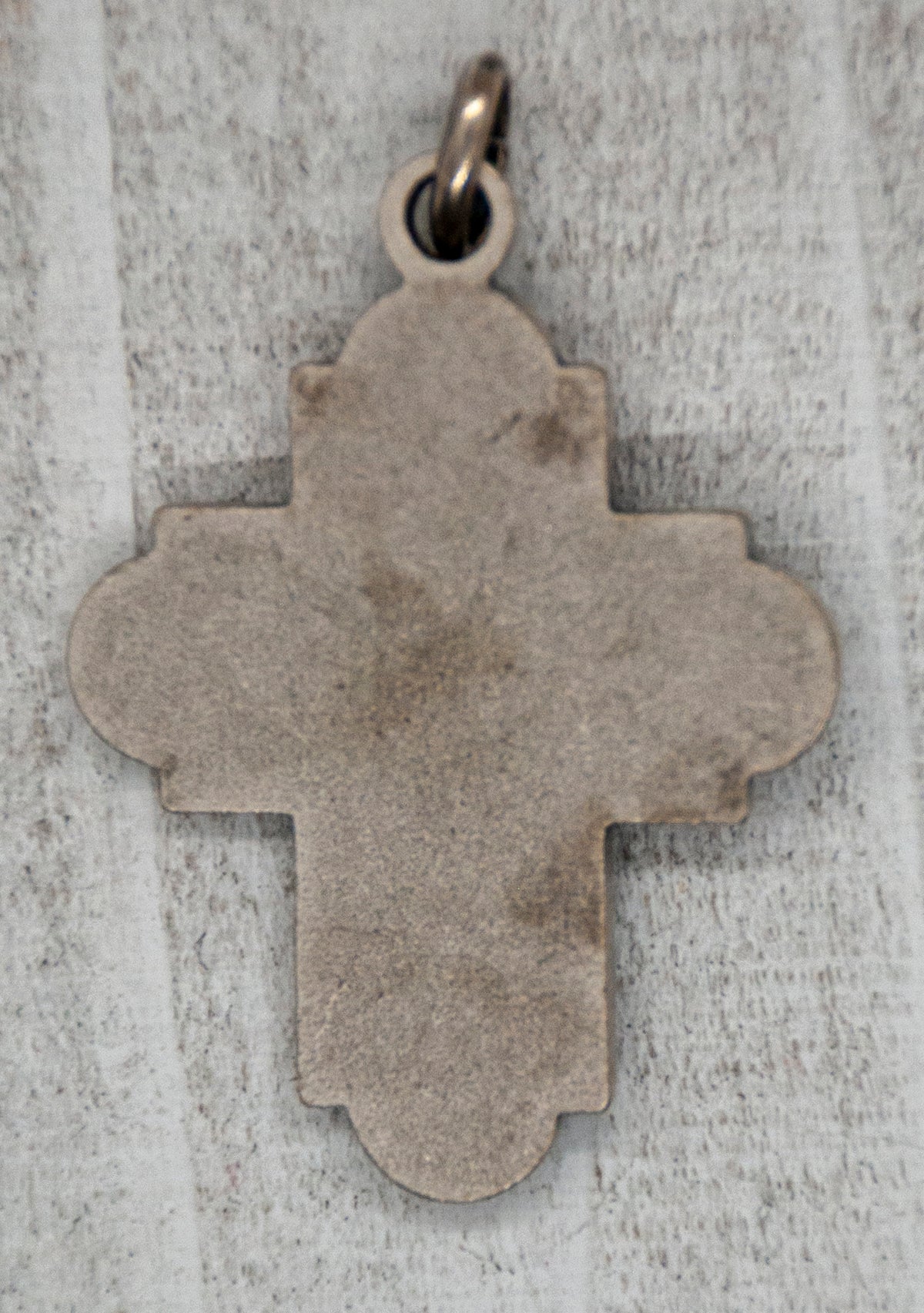 2" Maroon Baroque Crucifix Pendant