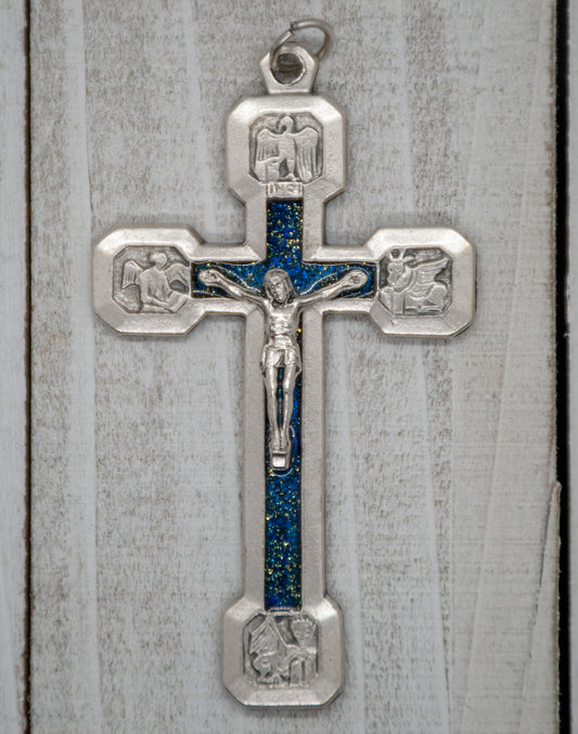 Four Evangelist Stations of the Cross Pendant (Blue)