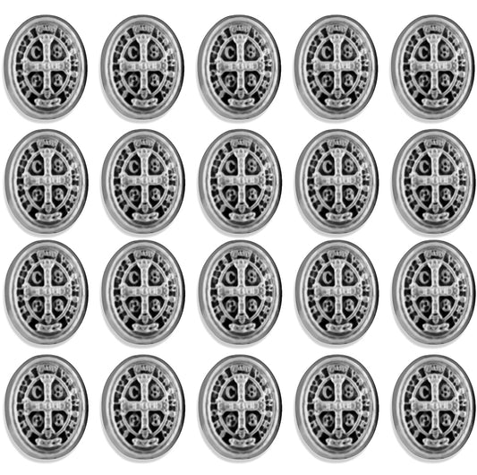 10mm Bulk Saint Benedict Medal Rosary Beads - Pack of 25