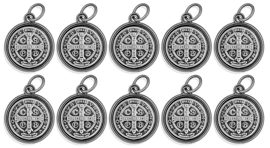 16mm Saint Benedict Medal with Polished Trim - Pack of 10