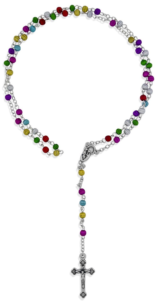 Small Kiddie Rosary with Multicolor Beads