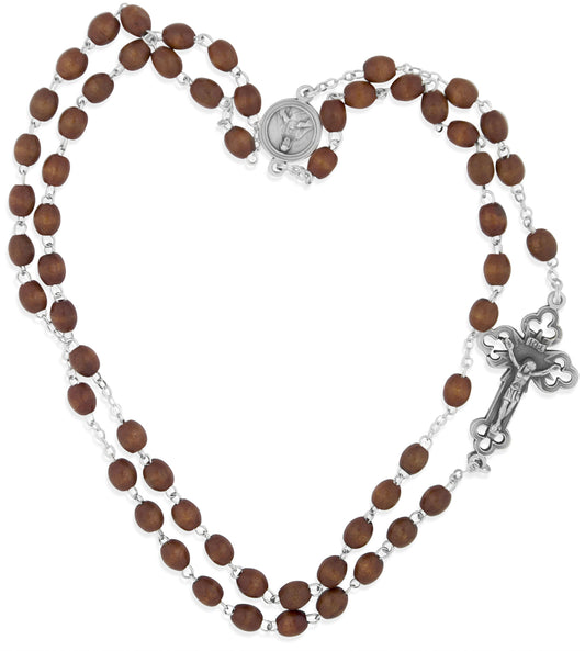 Kant Tangle Rosary with Natural Wood Beads