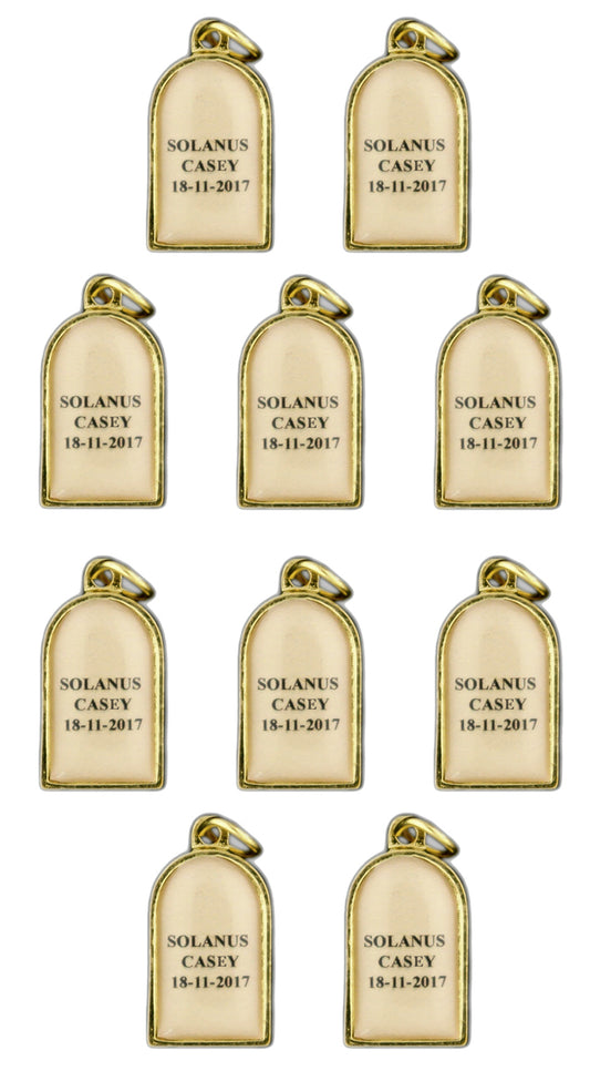Blessed Solanus Casey Arched Charm - Pack of 10