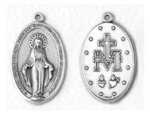 Large Oval Saint Medal, 1.5"