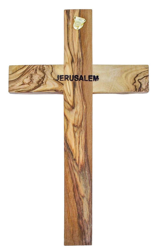 Hand-Carved Wall Cross 8"