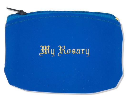 Traditional Rosary Pouch with Embossed "My Rosary"