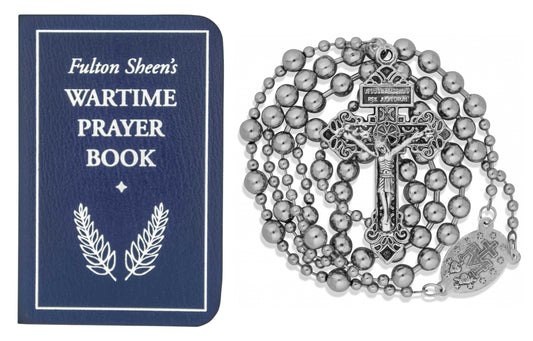 Soldier of God Rosary with Book (Chrome Finish)