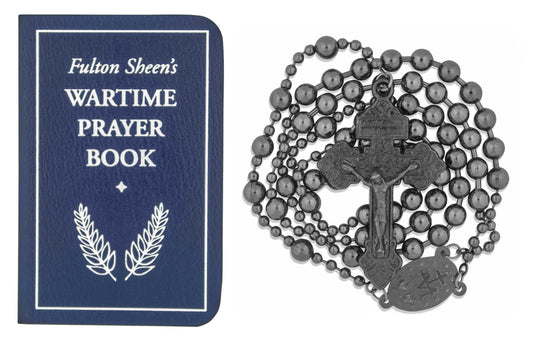 Soldier of God Rosary with Book (Gunmetal Finish)
