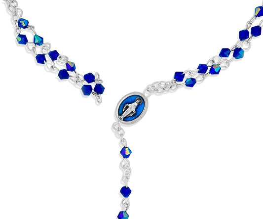 Mini Rosary Miraculous Medal Blue
