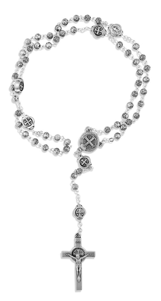 Catholic Rosary and Case Gift Set - Saint Benedict