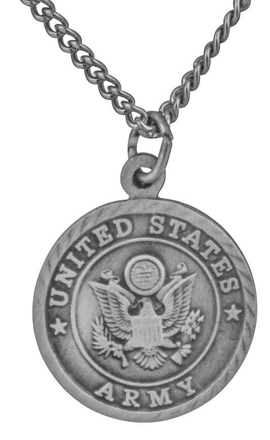 Saint Michael Pewter Military Medal with (20" Chain) (Army)