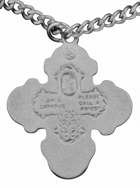 Pewter Four-Way Medal with 24" Chain