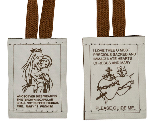 Catholic Economy Brown Scapular (Flat Woven Cord)
