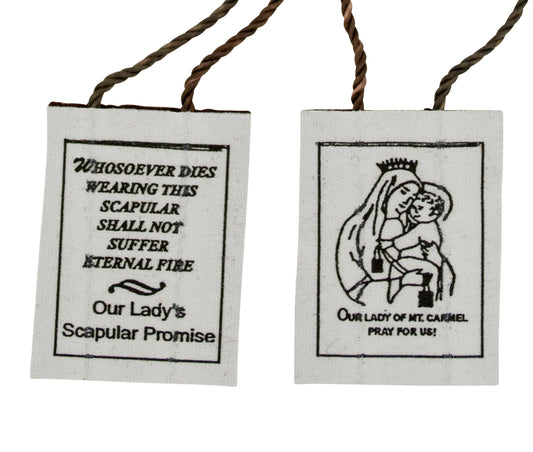 Catholic Economy Brown Scapular (Thin Bradied Cord)