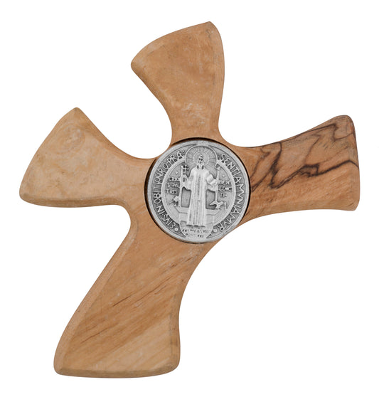 Saint Benedict Olive Wood Clinging Cross