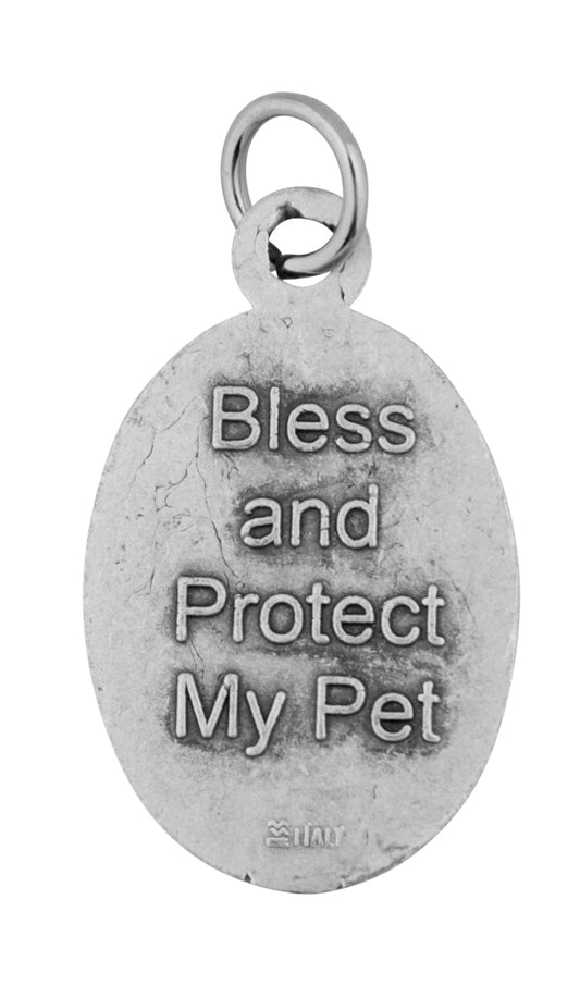1" Traditional Saint Medals (oval st francis pet medal)