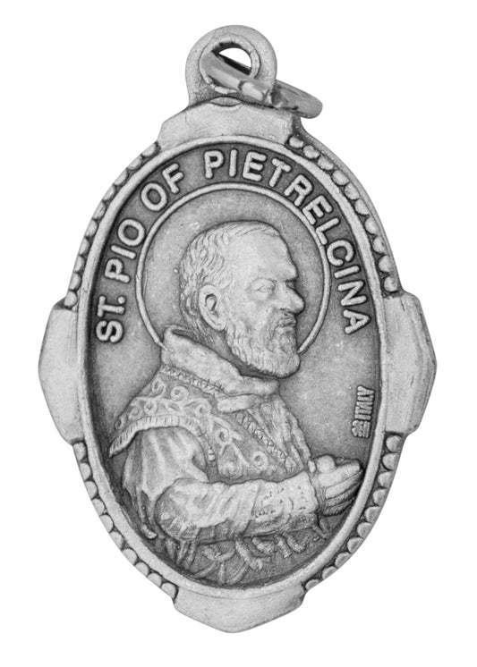 1" Traditional Saint Medals (padre pio)
