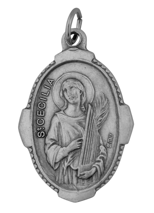 1" Traditional Saint Medals(st cecilia)