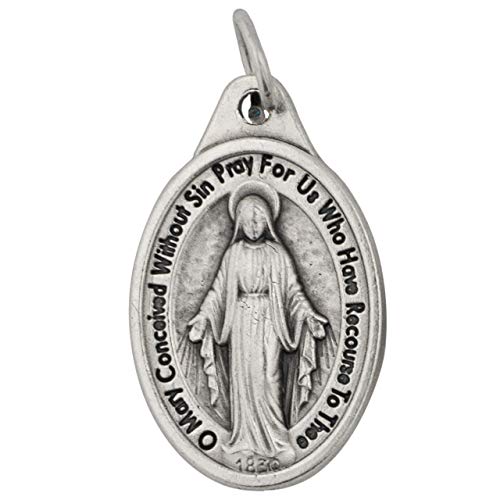 10 Pack of Miraculous Medals | Catholic Pendants | Great for CCD Class, First Communion, RCIA, and Confirmation | Made in Italy