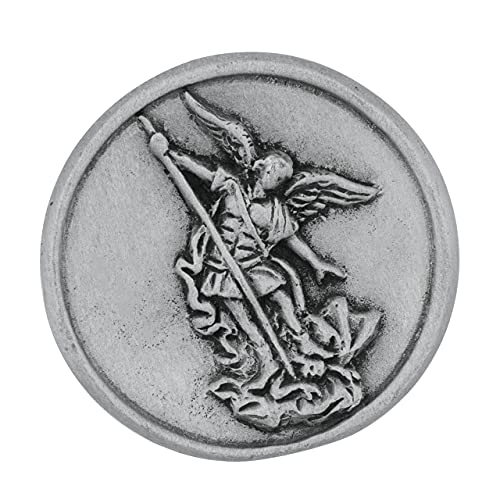 Pewter Pocket Coin | Available in Saint Christopher and Saint Michael Styles | Fits Comfortably in the Palm of Your Hand | Great Catholic Gift for First Communion or Confirmation