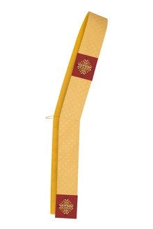Deacon Stole – Traditional Diagonal Liturgical Vestment with Side Closure – Durable, Easy-Care Clergy Stole for Catholic and Christian Worship
