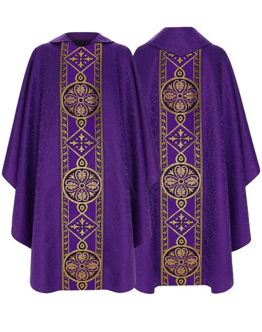 Dark Purple Gothic Chasuble with Matching Stole