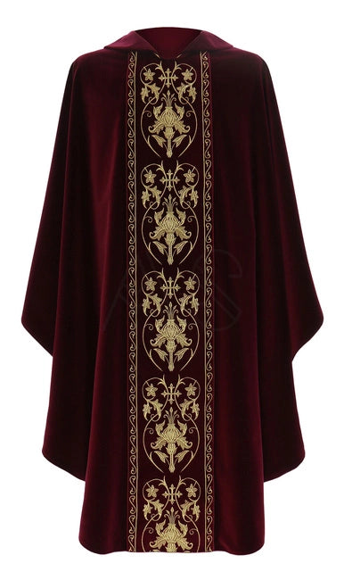 Dark Red Gothic Chasuble