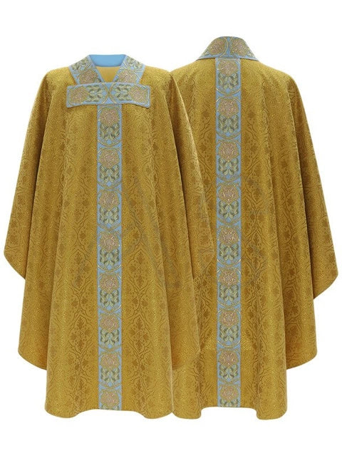 Gold/Light Blue Gothic Chasuble