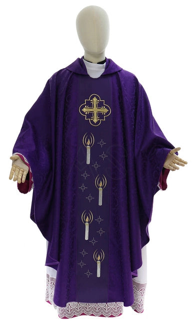 Dark Purple Gothic Chasuble "Advent"