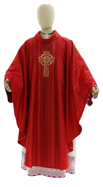 Red Gothic Chasuble "Celtic Cross'