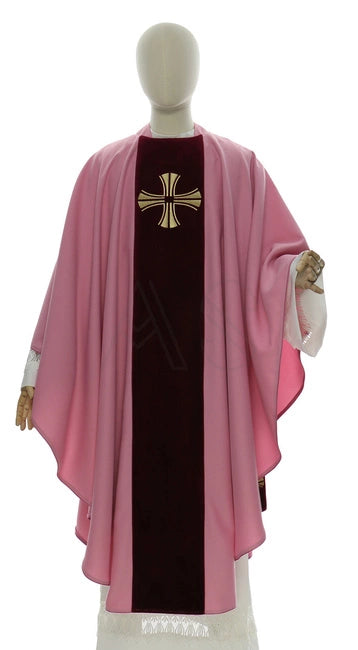 Rose Pink/Black Gothic Chasuble