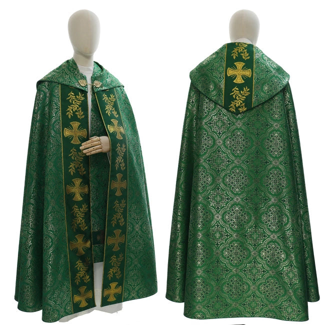 Emerald/Gold Gothic Cope with Matching Stole