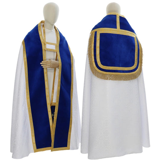 White/Blue Roman Cope