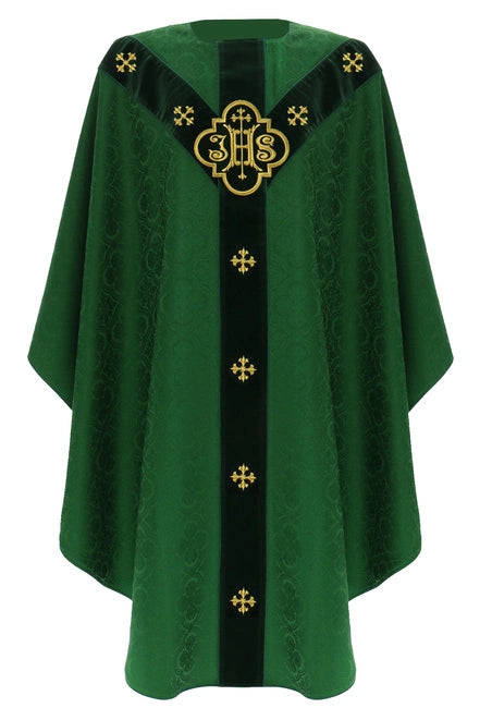 Green Semi Gothic Chasuble