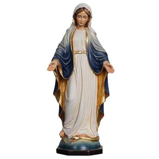Our Lady of Grace Painted Wood Statue - 35 Inches