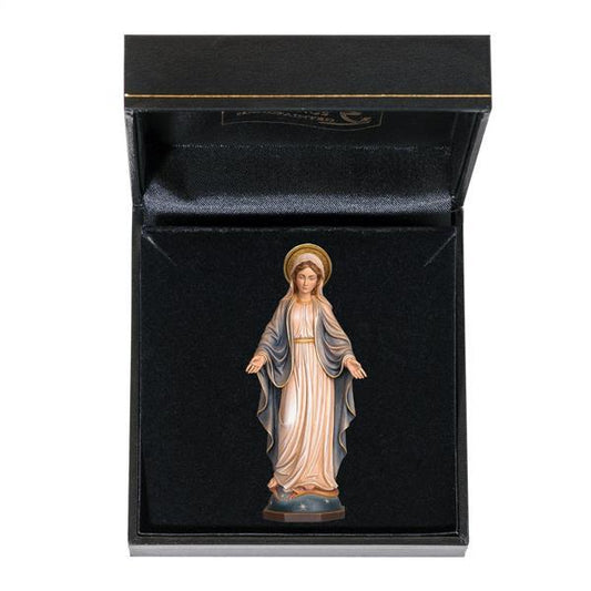 Our Lady of Grace with Case Painted - Made in Italy - 3 Inches