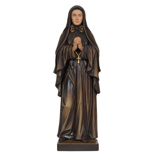 St. Francesca Xavier Cabrini Painted Wood Statue - 8 Inches