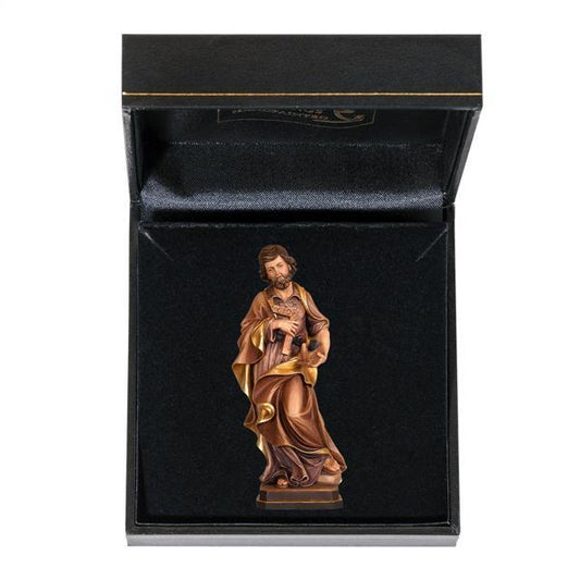St. Joseph the Worker with Case Painted - 3 Inches - Made in Italy