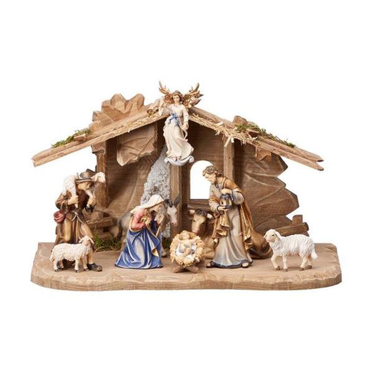 Tyrolean Artisan Nativity Set (10-Piece) - Made in Italy - 6.5 Inches
